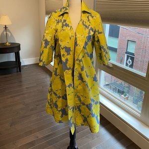 Abbey Glass JAMIE DUSTER - GARDENIA JACQUARD Coat NWT